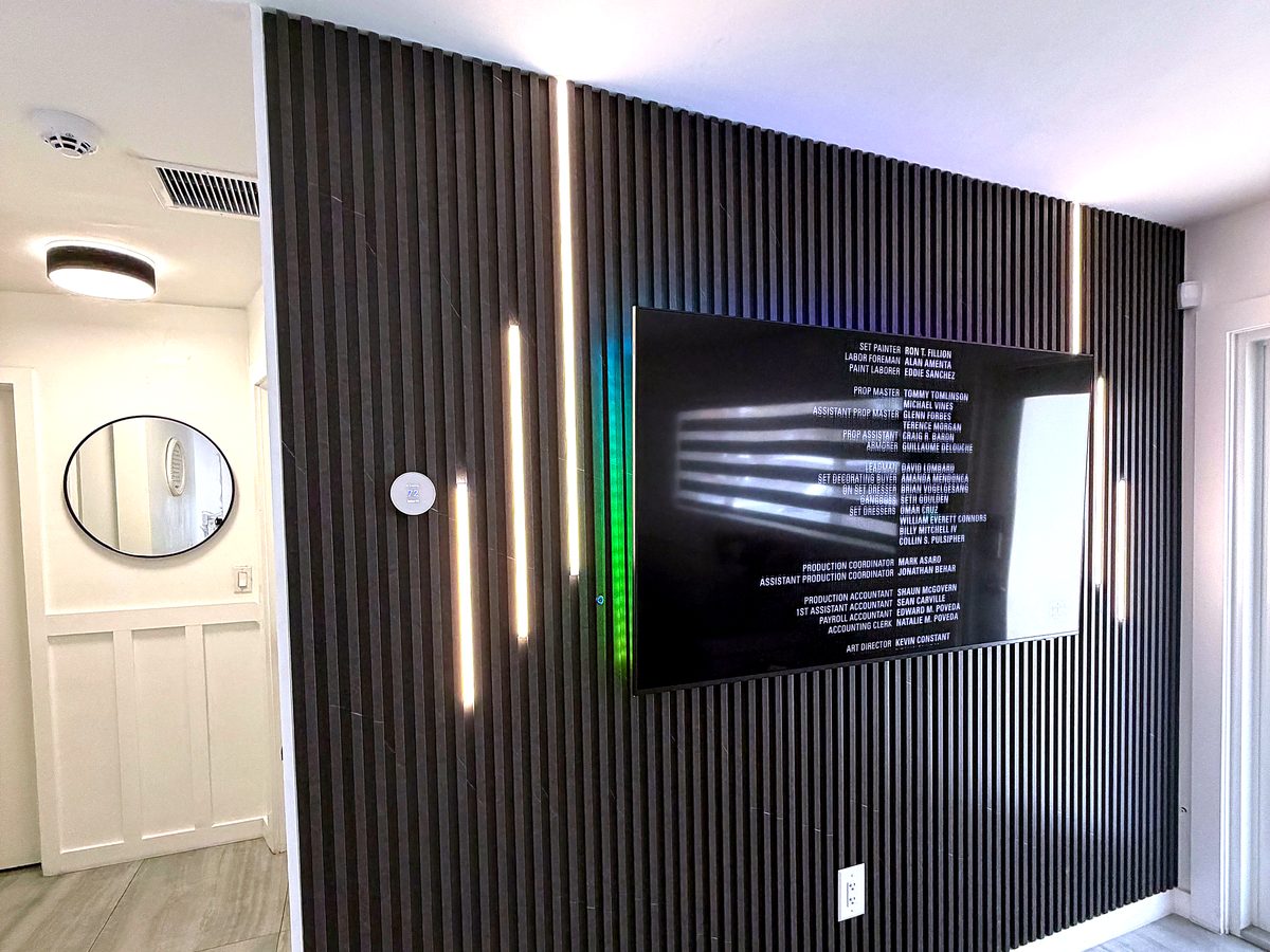 Custom slat feature wall build