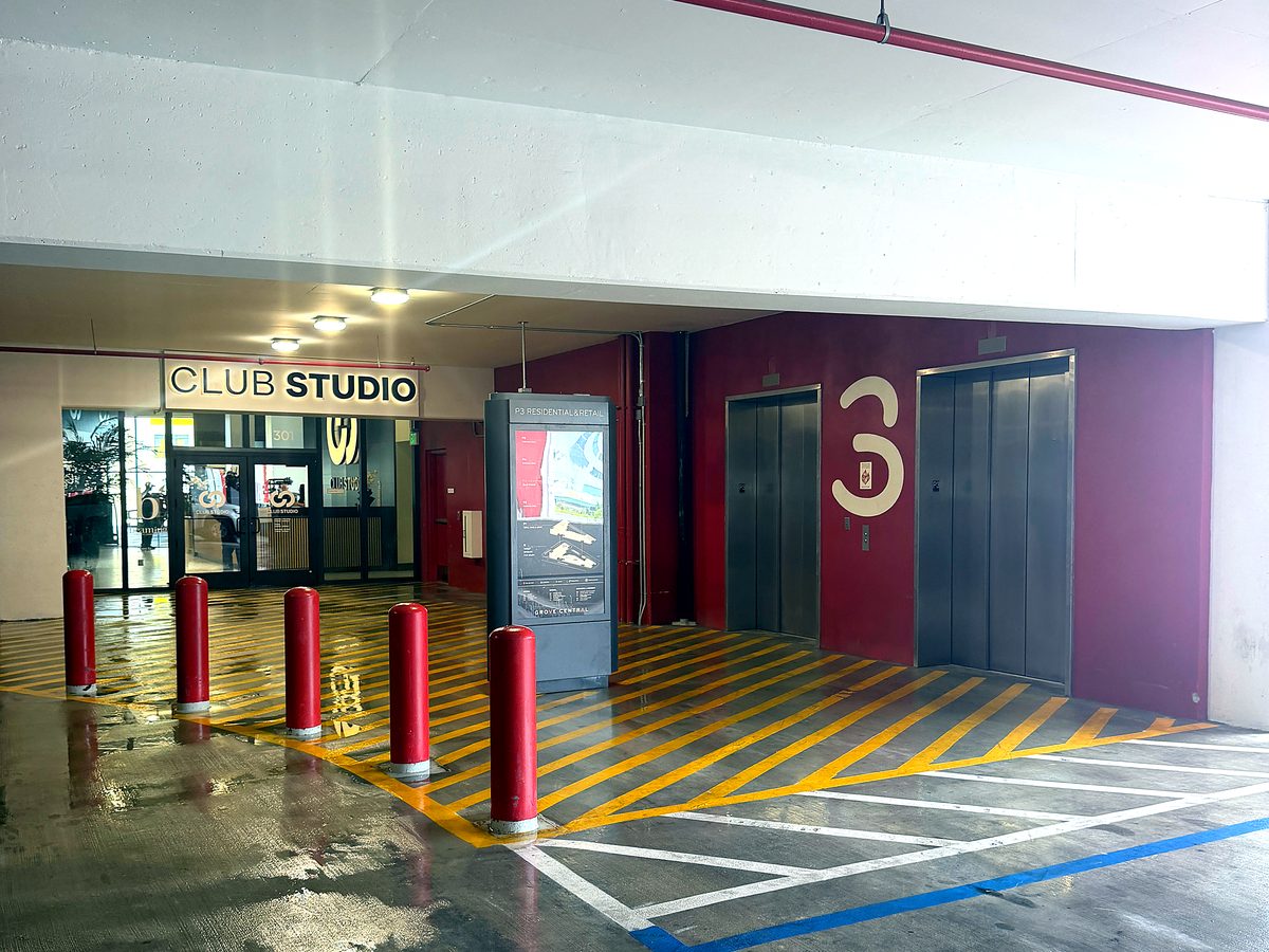 Parking garage pressure washing